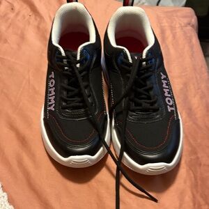 Tommy Hilfiger Black and White Men's Sneakers